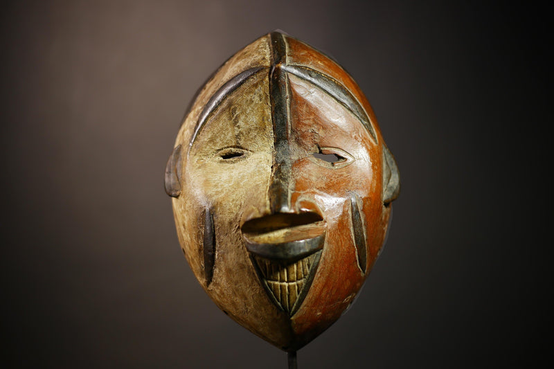 African Igbo Mask Handmade Wooden Art Decor Unique Tribal Wall Accent Gift | Ethnic Home Decor | Collectible Cultural Piece -G4632