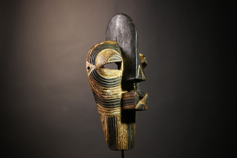 African Songye Mask Art | Unique Wooden Ethnic Decor | Handcrafted Home Accent | Congo Cultural Artifact | Art for Collectors-G4644