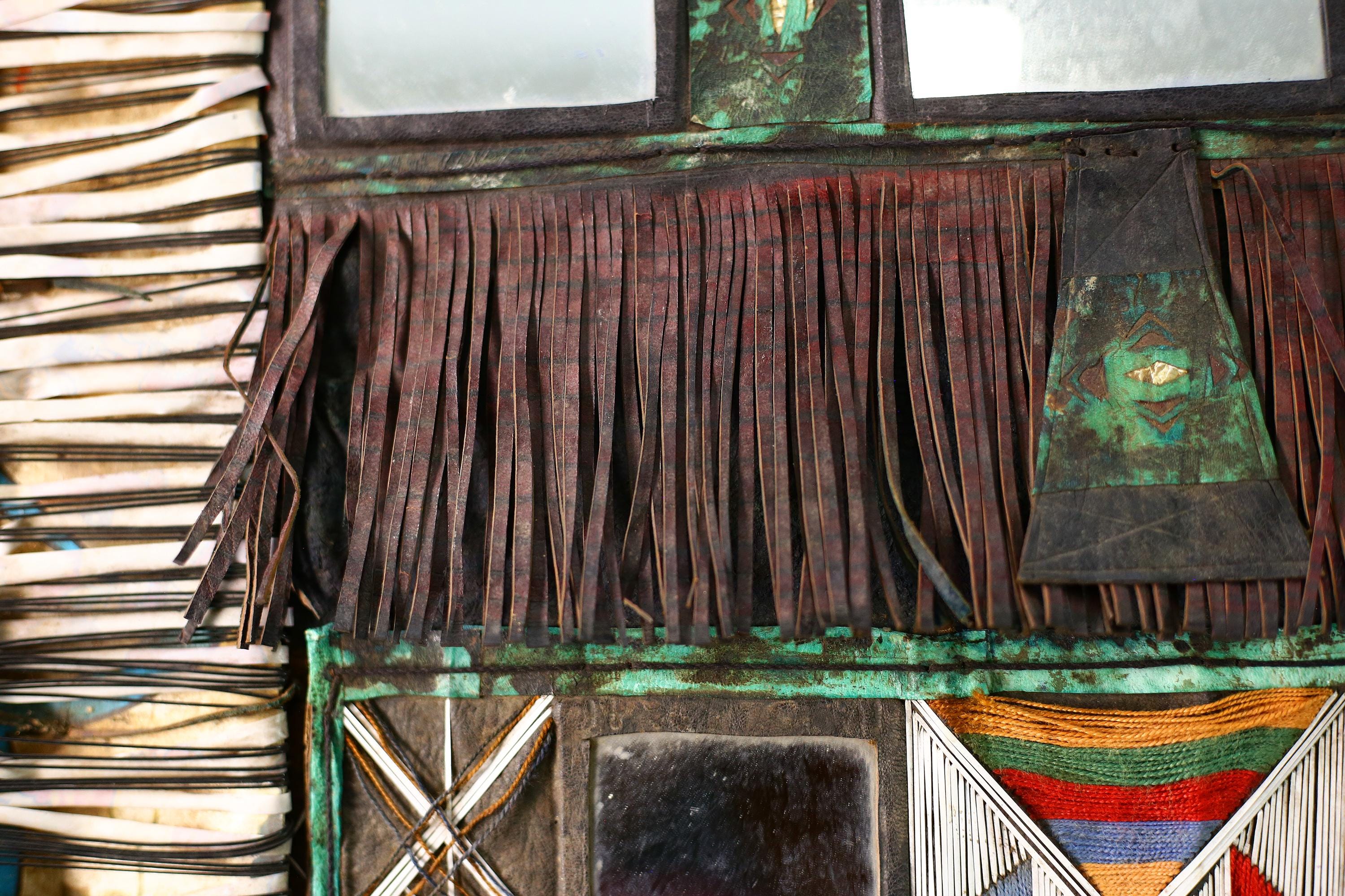 African Tuareg Tent Panel Art | Vintage Nomadic Tribal Decor | Unique Collectible Home Accent | Ethnic Wall Hanging Craft | Style-G4639