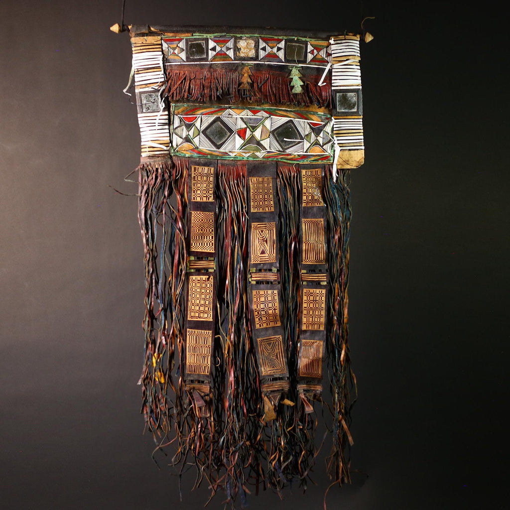 African Taureg Tent Panel | Authentic Tribal Art | Handcrafted Collectible | Unique Home Decor | Folk Art Masterpiece-G4640