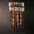 African Taureg Tent Panel | Authentic Tribal Art | Handcrafted Collectible | Unique Home Decor | Folk Art Masterpiece-G4640