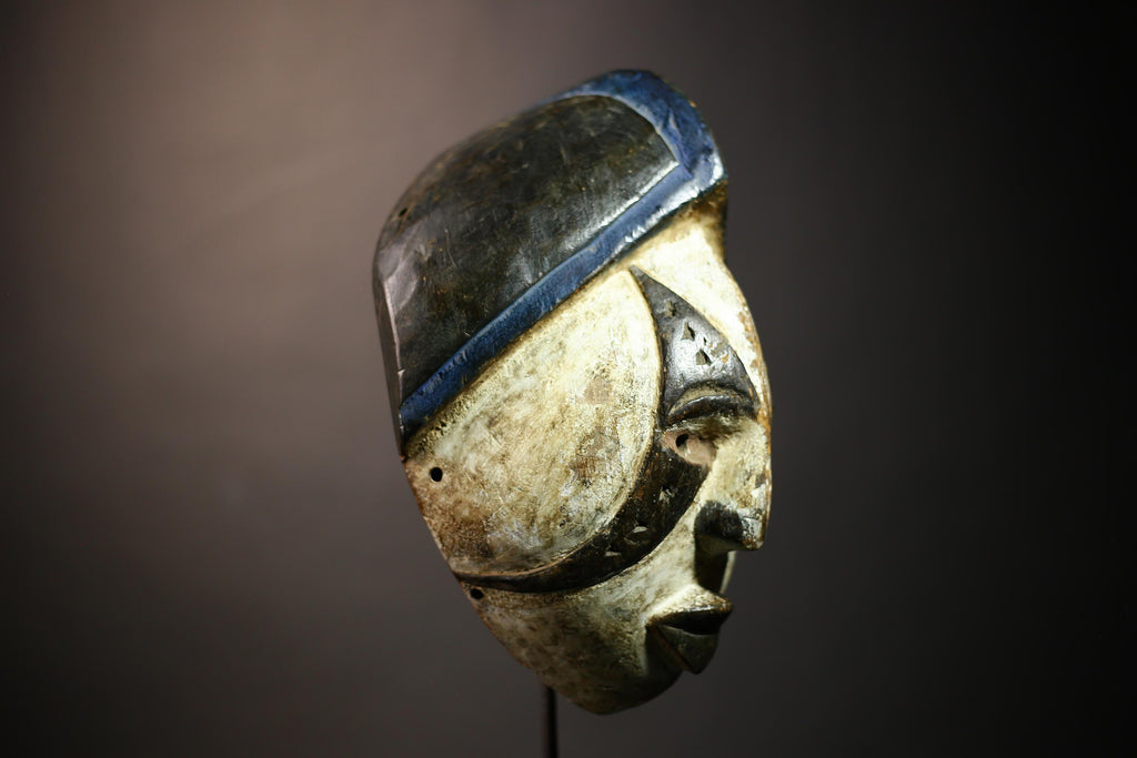 African Face Mask Art | Galoa Tribe Gabon | Decorative Wall Mask | Handcrafted Tribal Collectible | Unique Gabonese Decor | Mask-G4646