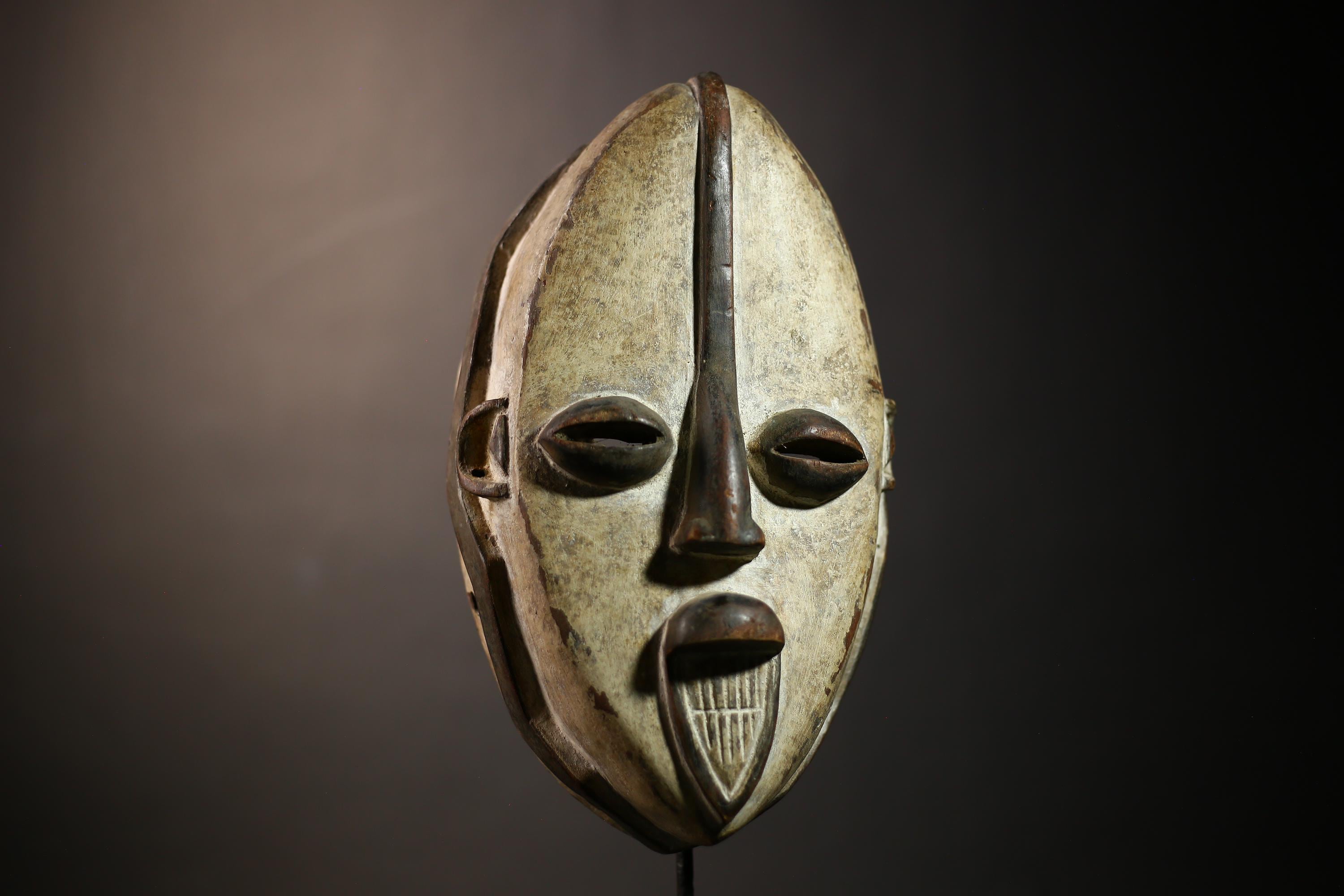 African Ancestor Mask Moghondzi Art | Authentic Gabon Tribal Collectible | Unique Cultural Wall Decor | Handcrafted Heritage Piece-G4660