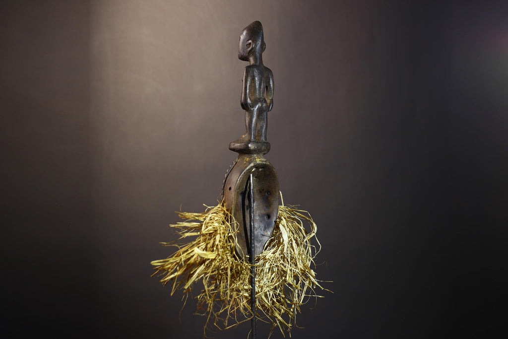 African Mossi Mask with Raffia | Authentic Tribal Art from Burkina Faso | Unique Handcrafted Decor | Cultural Wall Art Piece Gift-G4800