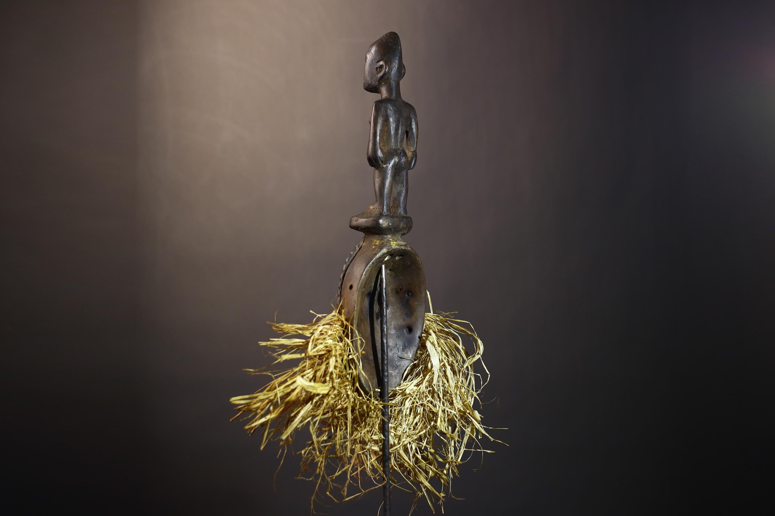 African Mossi Mask with Raffia | Authentic Tribal Art from Burkina Faso | Unique Handcrafted Decor | Cultural Wall Art Piece Gift-G4800