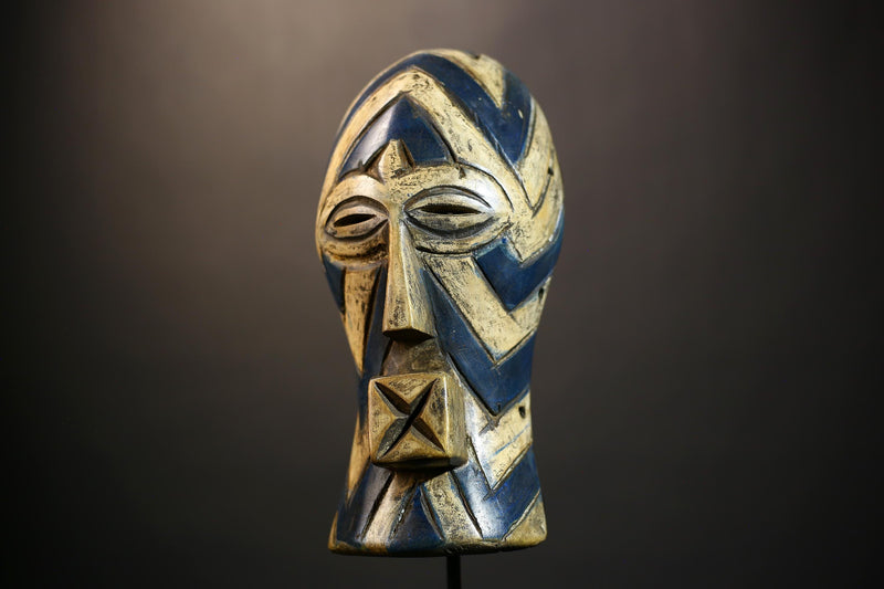 African Songye Mask Handcrafted | Unique Wall Art Tribal Decor | Authentic Home Accent | Cultural Gift for Art Enthusiasts-G4797