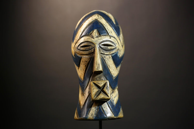 African Songye Mask Handcrafted | Unique Wall Art Tribal Decor | Authentic Home Accent | Cultural Gift for Art Enthusiasts-G4797