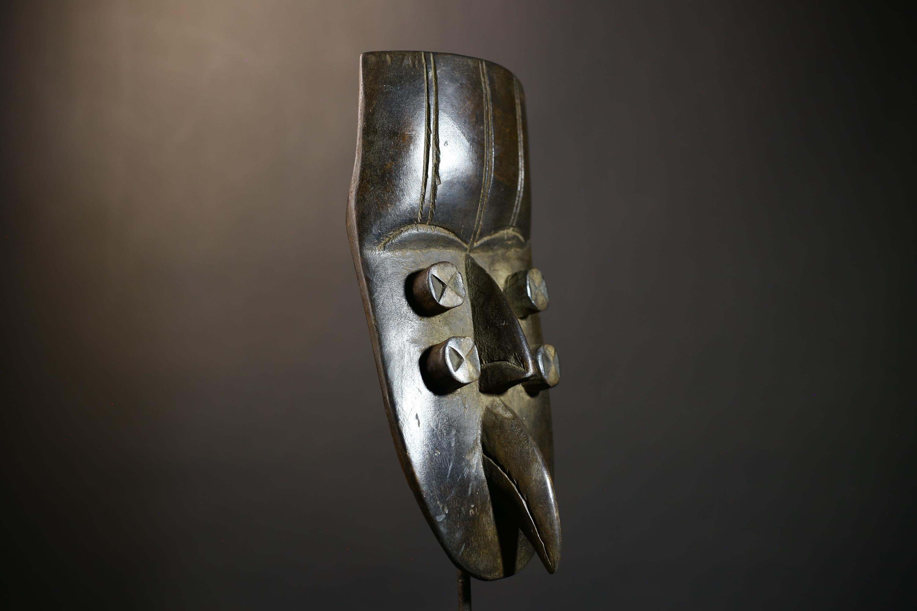 African Grebo Tribal Mask Handcarved | Unique Wall Art Sculpture | Vintage Home Decor Piece | Authentic Cultural Accent Gift-G4795