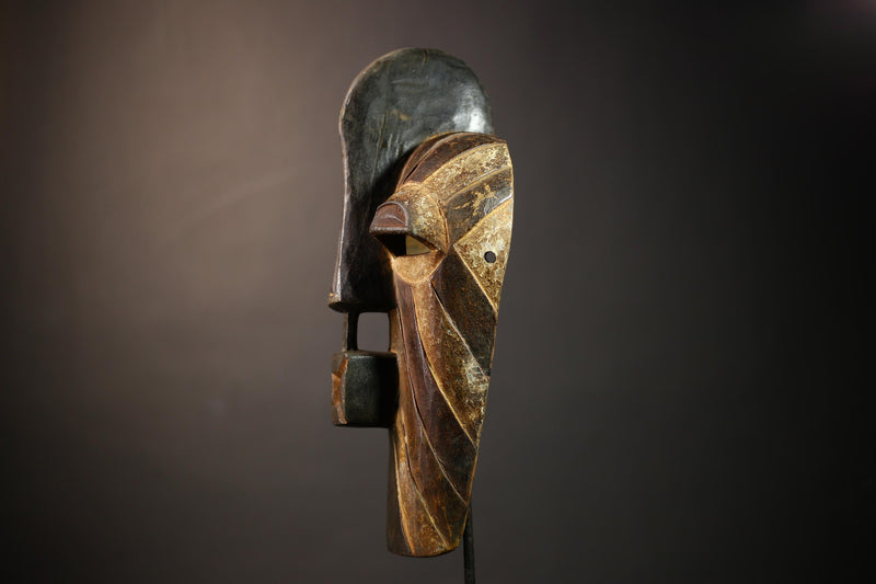 African Tribal Mask | Kifwebe Wood Art | Unique Decor | Songye Design | Handcrafted Artisan Piece | Home Decoration-G4661