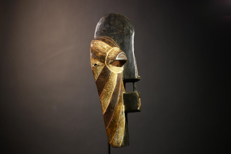 African Tribal Mask | Kifwebe Wood Art | Unique Decor | Songye Design | Handcrafted Artisan Piece | Home Decoration-G4661