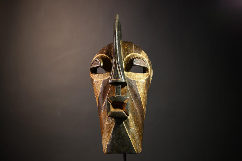 African Tribal Mask | Kifwebe Wood Art | Unique Decor | Songye Design | Handcrafted Artisan Piece | Home Decoration-G4661