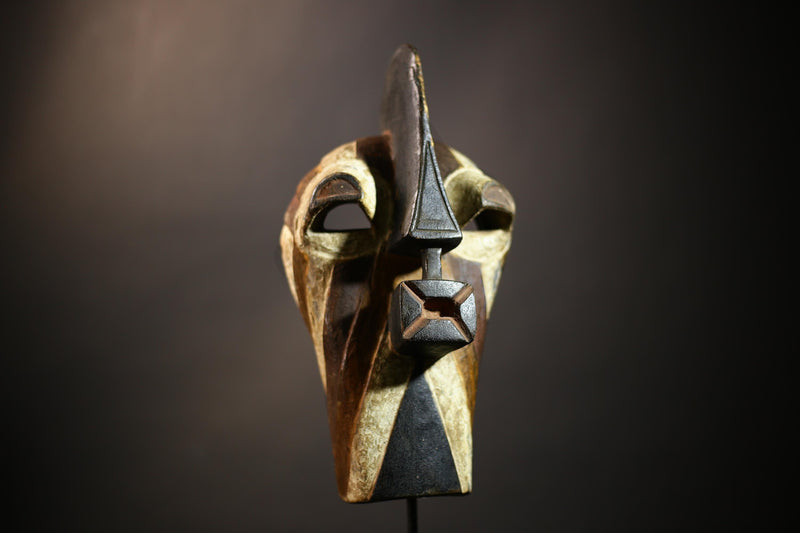 African Tribal Mask | Handcrafted Wood Art | Songye Kifwebe Authentic Design | Unique Wall Decor | Cultural Accent Piece | Artisan -G4666