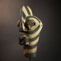 African Tribal Mask | Unique Kifwebe Wood Art | Carved Vertical Design | Handcrafted Decor Piece | Cultural Wall Hanging | Ethnic -G4667