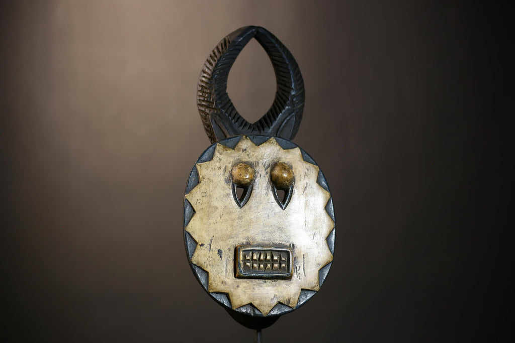 African Goli Mask Wall Art | Unique Wooden Tribal Decor | Handcrafted Art Piece for Home | Cultural Wall Hanging-G4812