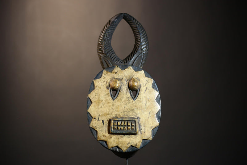 African Goli Mask Wall Art | Unique Wooden Tribal Decor | Handcrafted Art Piece for Home | Cultural Wall Hanging-G4812