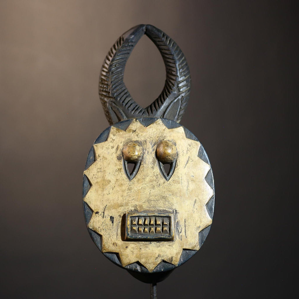 African Goli Mask Wall Art | Unique Wooden Tribal Decor | Handcrafted Art Piece for Home | Cultural Wall Hanging-G4812