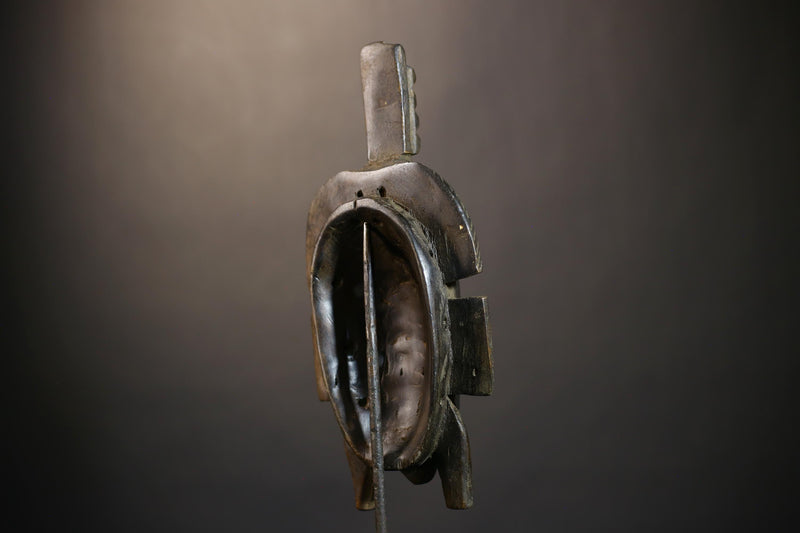 African Vintage Senufo Mask | Unique Kpelie Art | Cultural Wall Décor Piece | Authentic Ethnic Accent | Exquisite Tribal Decoration-G4810