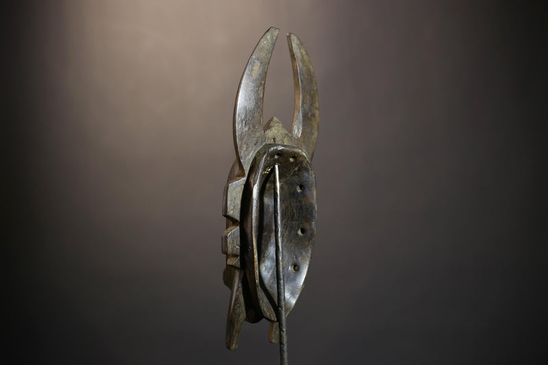 African Vintage Senufo Kpelie Mask | Unique Tribal Art | Cultural Wall Décor Piece | Authentic Ethnic Accent | Exquisite Home Decor-G4808