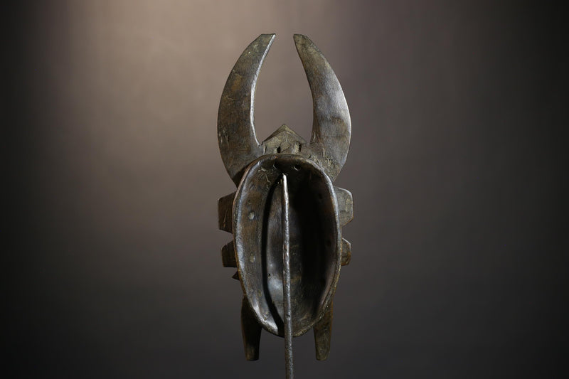 African Vintage Senufo Kpelie Mask | Unique Tribal Art | Cultural Wall Décor Piece | Authentic Ethnic Accent | Exquisite Home Decor-G4808