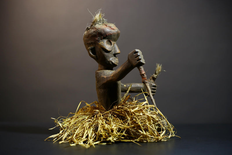 African Yaka Wooden Statue | Handcrafted Voodoo Art | Unique Decor | Cultural Heritage Piece | Tribal Home Accent  -G4802