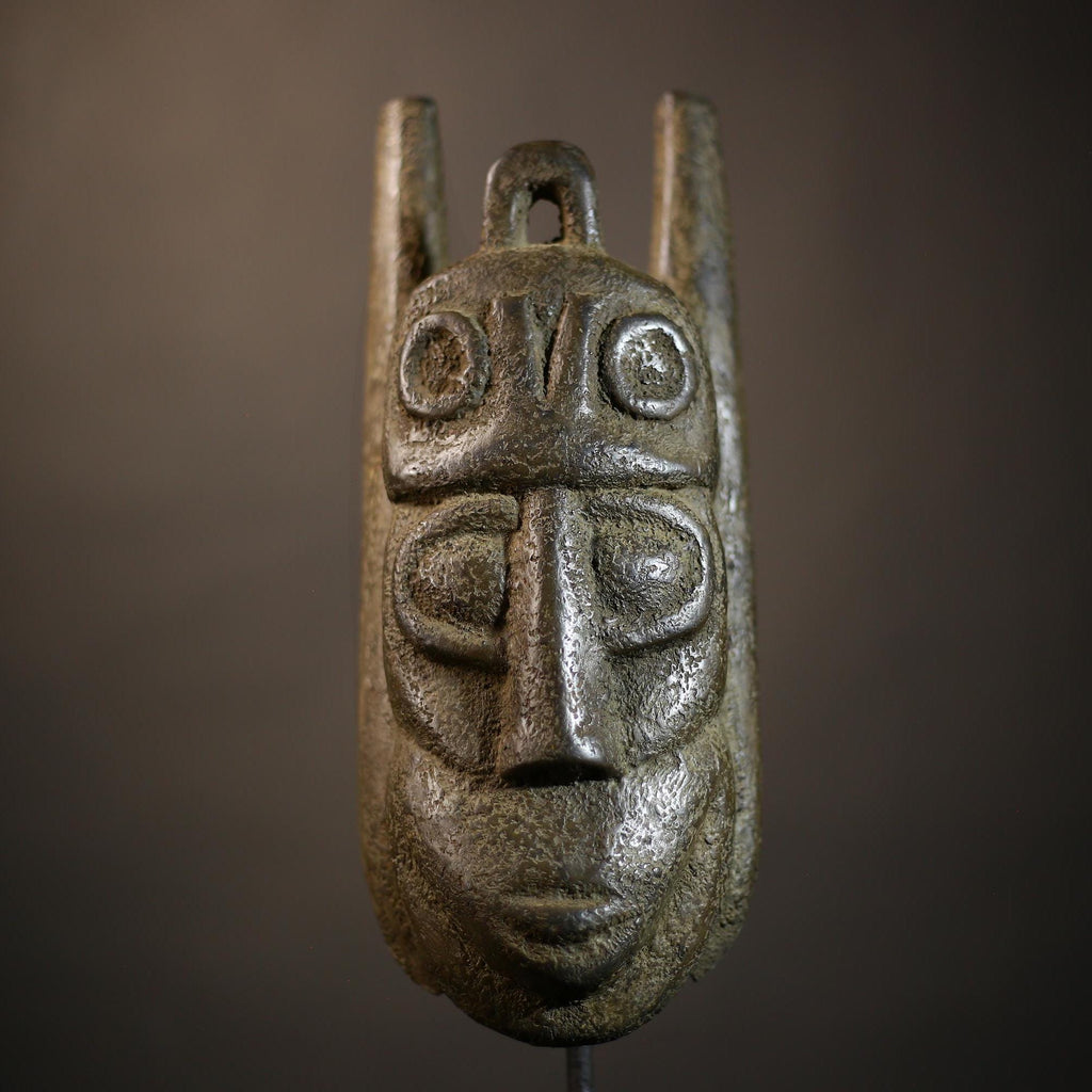 African Kuba Lele Mask | Hand Carved Tribal Art | Authentic Wall Decor | Unique Cultural Design | Ethnic Home Accent | Collectible-G4688