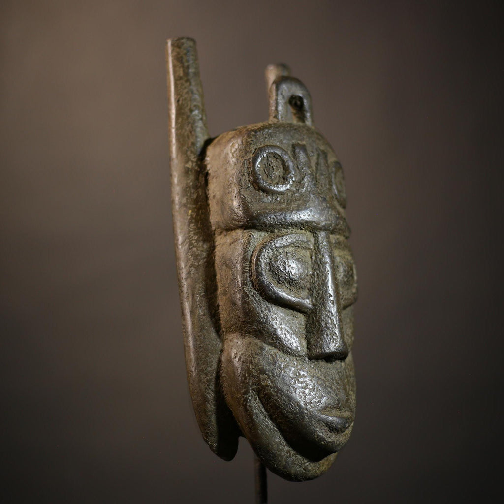 African Kuba Lele Mask | Hand Carved Tribal Art | Authentic Wall Decor | Unique Cultural Design | Ethnic Home Accent | Collectible-G4688
