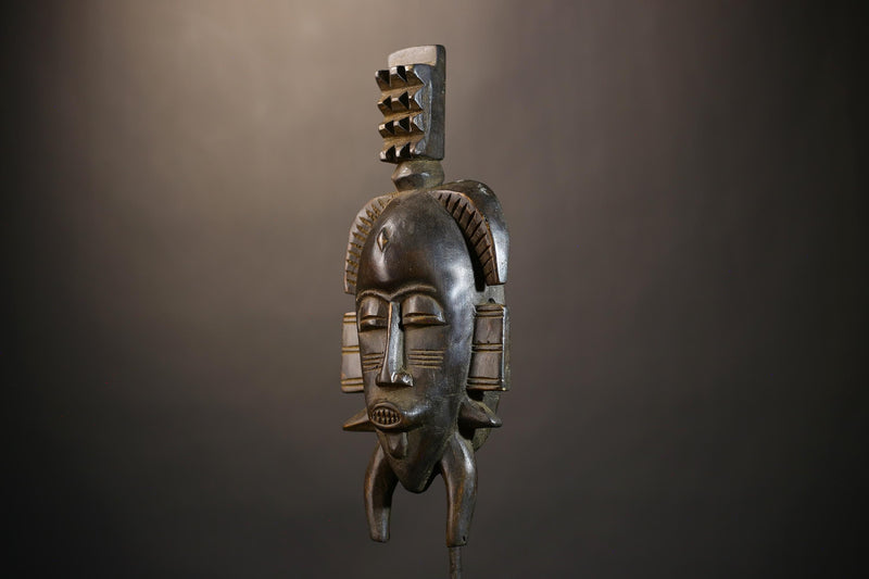 African Senufo Mask | Vintage Kpelie Tribal Art | Exquisite Home Décor Piece | Handcrafted Cultural Accent | Unique African Design-G4825