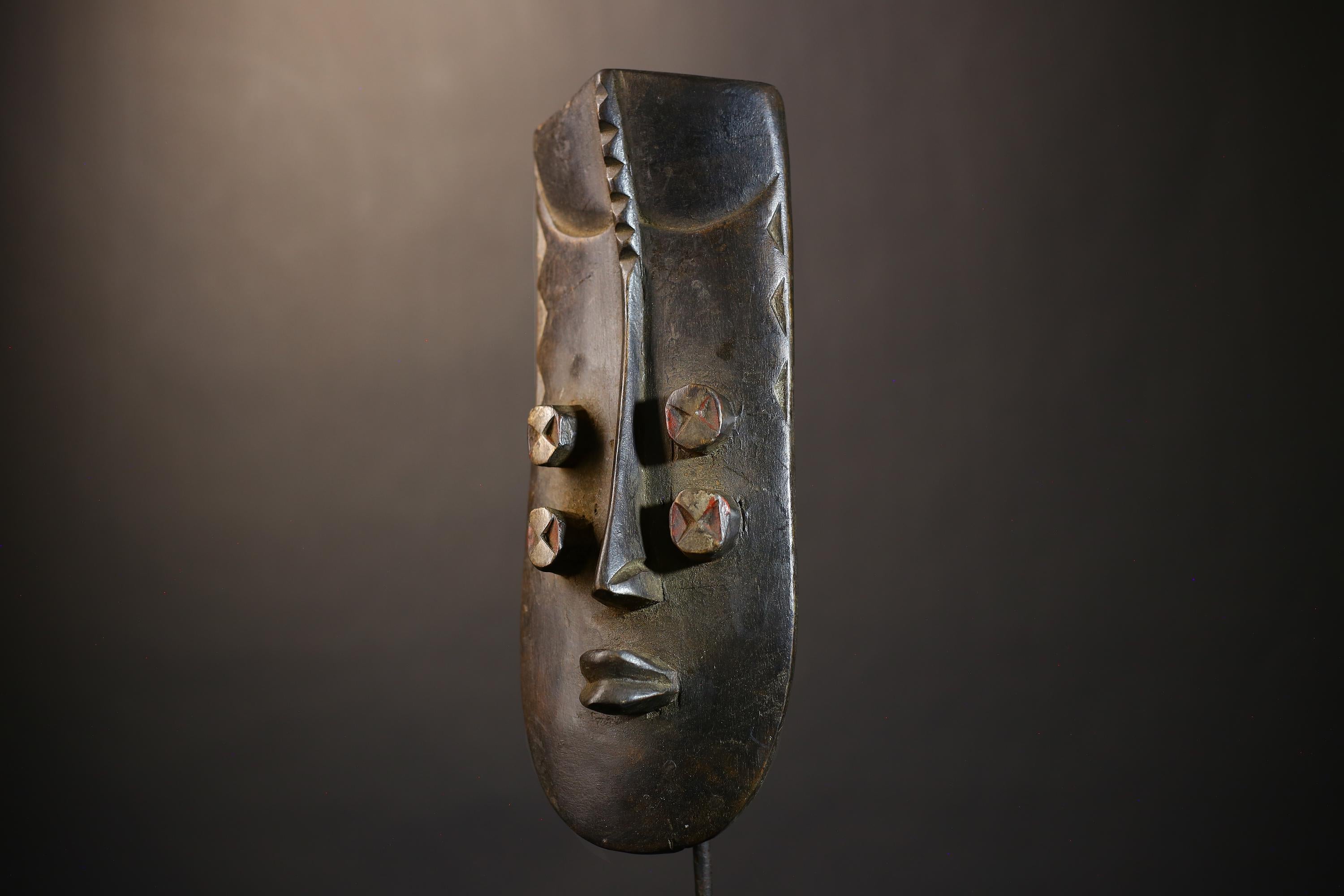 African Handcrafted Grebo Mask | Tribal Art Collectible | Unique Cultural Wall Decor | Stunning Home Accent | Authentic Heritage-G4823