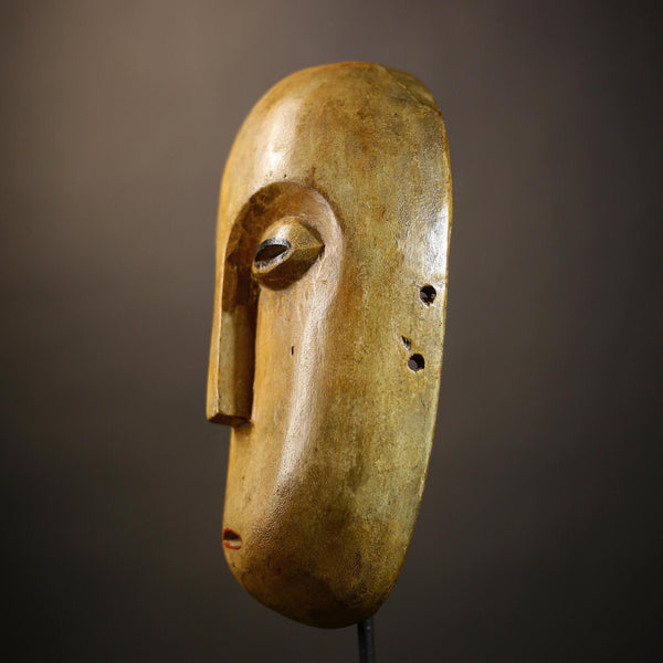 African Antique Lega Mask | Handcrafted Tribal Face Art | Unique Vintage Decor Piece | Authentic African Home Accent-G4702