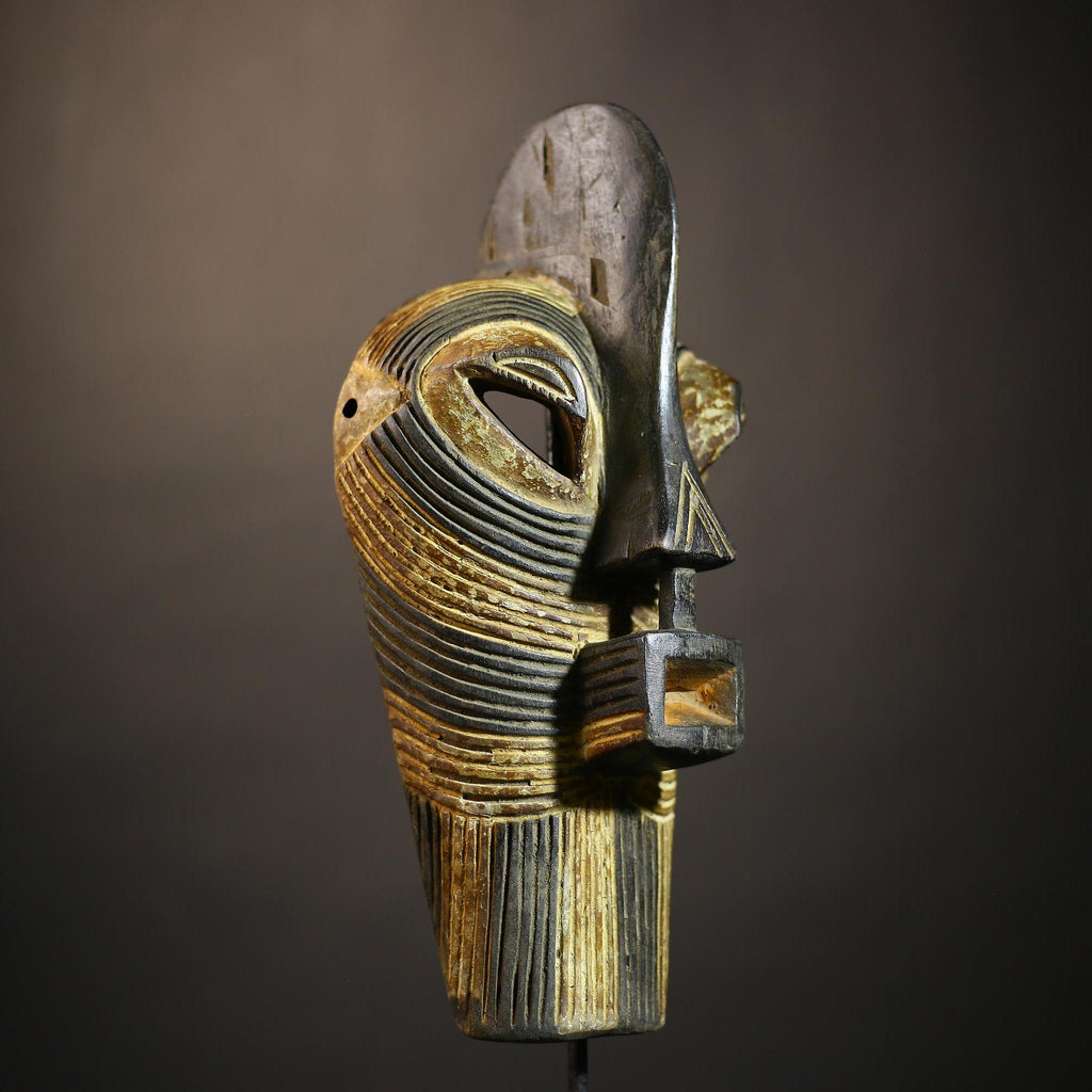 African Handmade Mask | Luba Songye Wall Art | Unique Cultural Decor | Traditional Collectible | Authentic African Craft | Home Decor -G4699