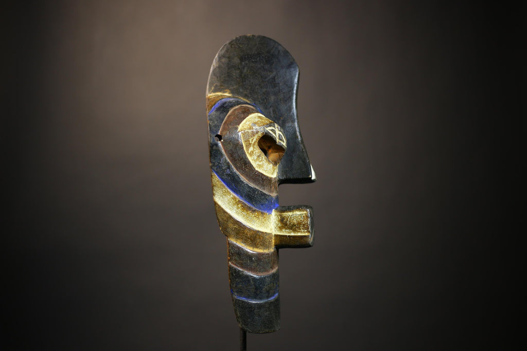 African Wooden Mask | Handmade Luba Songye Art | Unique Tribal Wall Decor | Cultural Collectible Piece | Authentic African Craft  -G4696