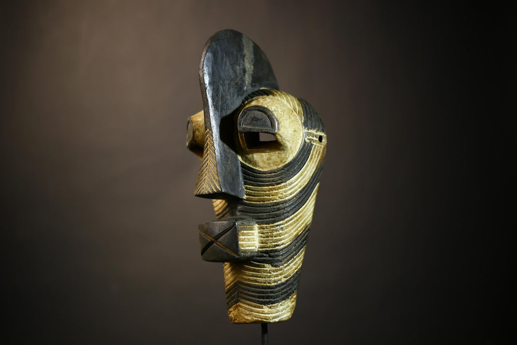 African Handmade Mask | Luba Songye Tribal Art | Unique Cultural Decor | Authentic African Wall Piece | Collectible Craft for Home-G4695