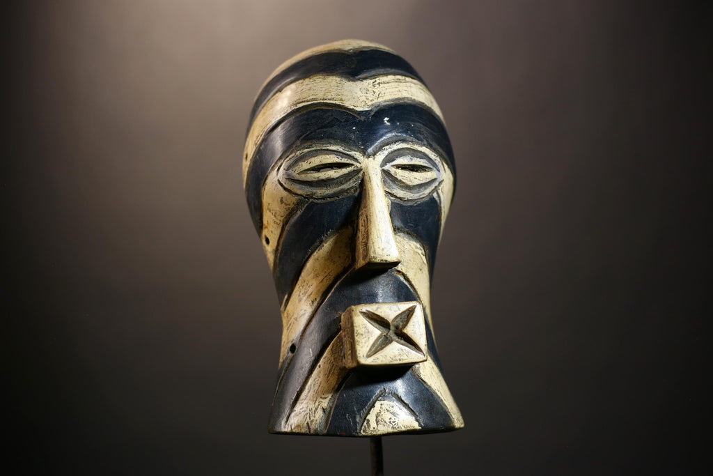 African Songye Mask | Handcrafted Tribal Wall Art | Unique Home Decor Piece | Cultural Gift for Collectors | Authentic Accent-G4827