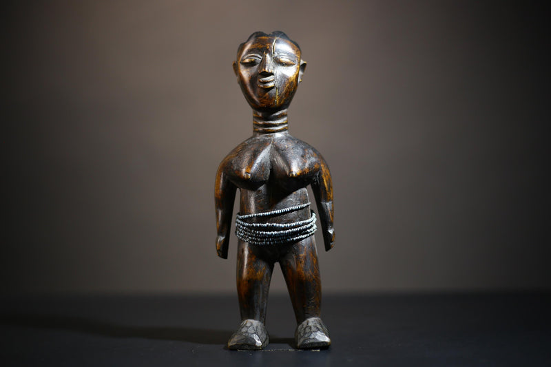 African Carved Wood Sculpture | Rare Dan Female Figurine | Authentic Tribal Art | Unique Home Decor | Handmade Collectible -G4708