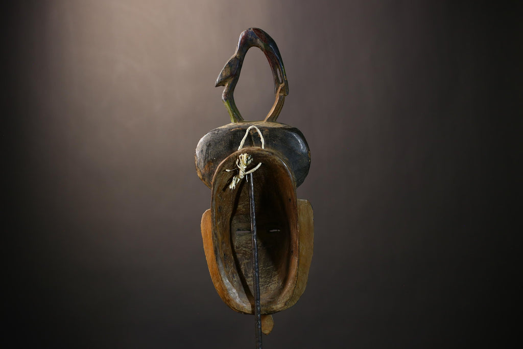African Handcrafted Baule Mask Wall Art | Unique Decor for Collectors | Ethnic Home Accent | Cultural Sculpture Design-G4839