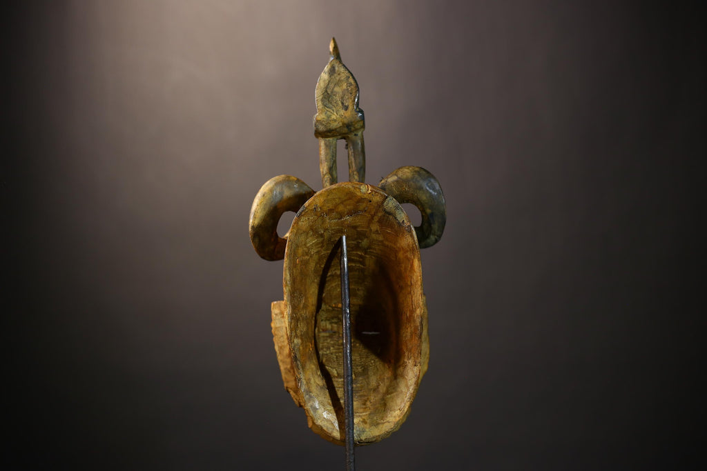 African Handcrafted Baule Mask Decor Craft | Unique Wall Art | Cultural Home Style | Artistic Sculpture for Display -G4838