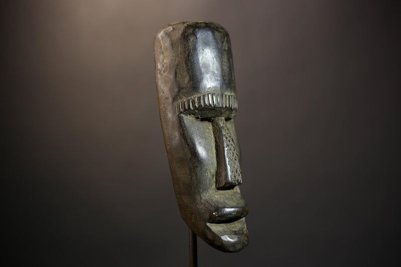 African Dan Mask Wall Decor | Unique Antique Kran Art | Handcrafted Cultural Piece | Ethnic Home Decoration | Artisan Gift-G4836