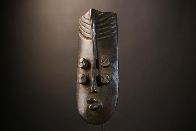 African Grebo Mask Wall Art | Hand Carved Vintage Sculpture | Unique Tribal Decor | Ethnic Home Accent | Artisan Wall Decoration-G4835