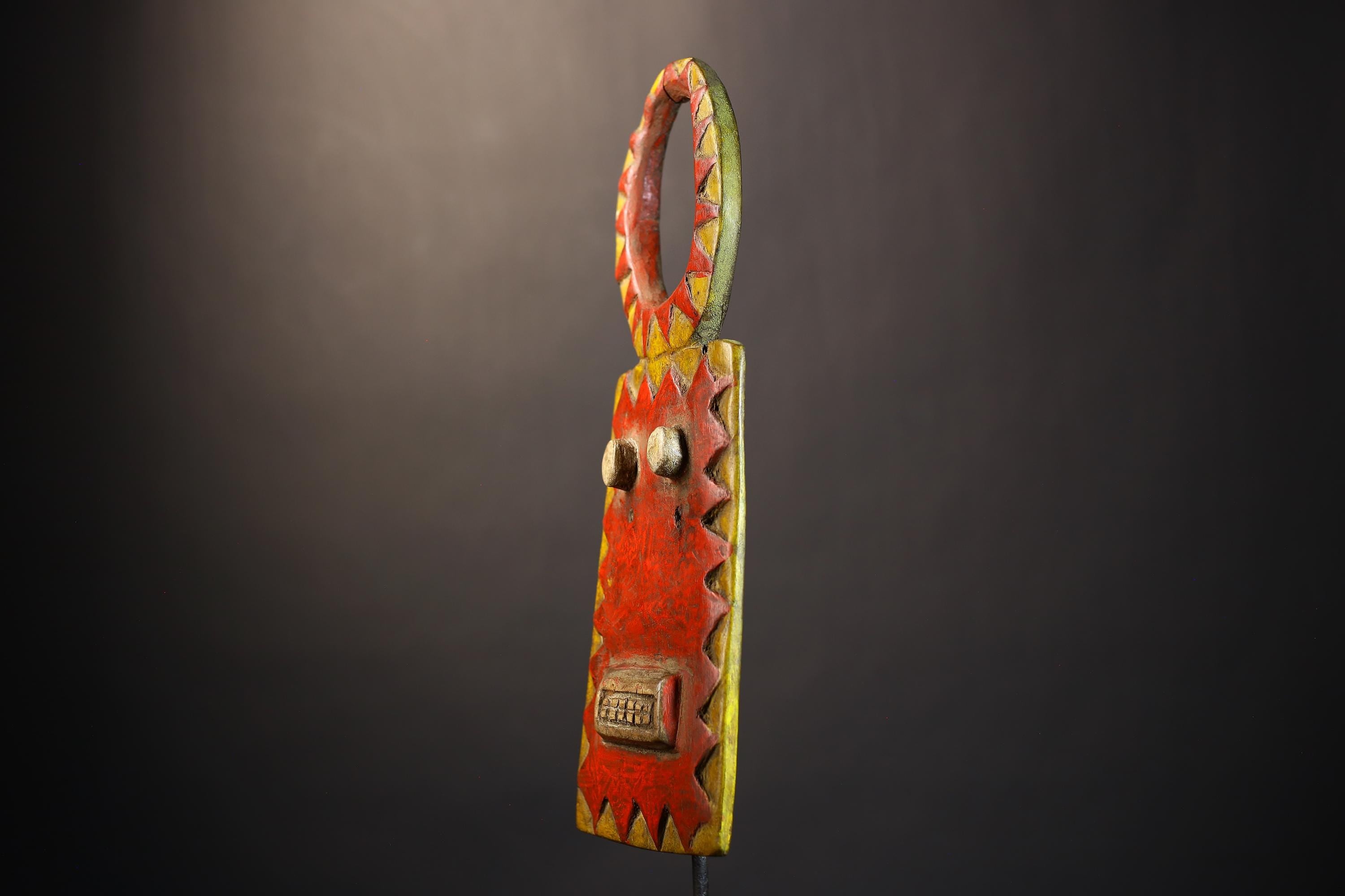 African Baule Goli Mask | Vintage Wood Wall Hanging | Unique Home Decor Accent | Tribal Art Decor | Ethnic Home Wall Piece-G4833