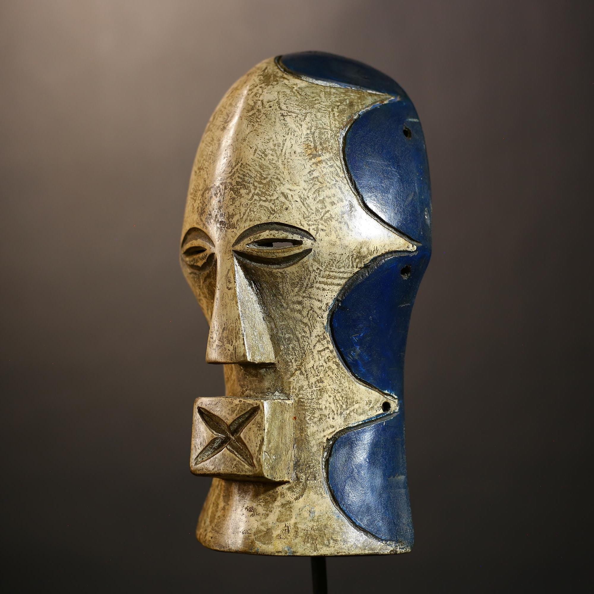 African Songye Mask | Handcrafted Unique Tribal Wall Art | Cultural Home Decor | Artisan Decor Piece | Authentic Ethnic Decor-G4828