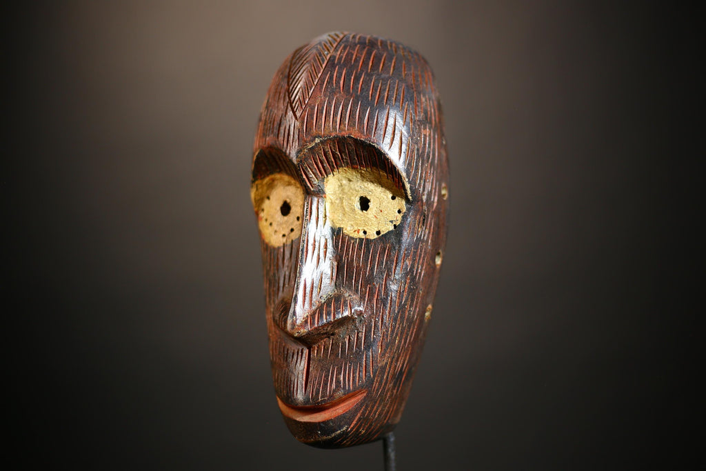 African DAN Mask | Hand Carved Wood | Traditional Tribal Art | Unique Wall Decor | Cultural Ethnic Gift | Authentic African Craftwork-G4711