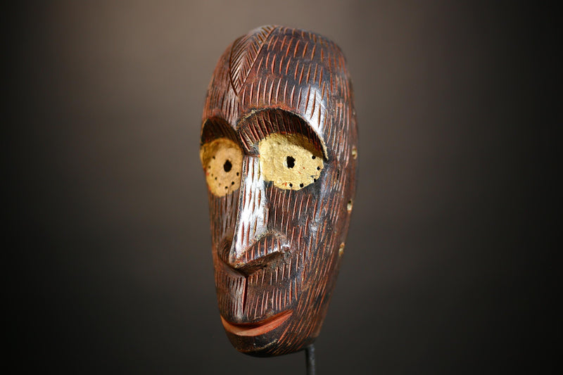 African DAN Mask | Hand Carved Wood | Traditional Tribal Art | Unique Wall Decor | Cultural Ethnic Gift | Authentic African Craftwork-G4711