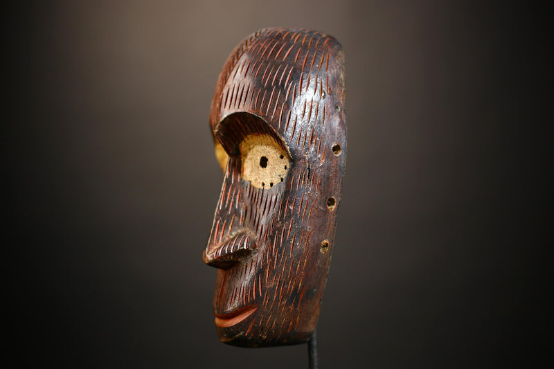 African DAN Mask | Hand Carved Wood | Traditional Tribal Art | Unique Wall Decor | Cultural Ethnic Gift | Authentic African Craftwork-G4711