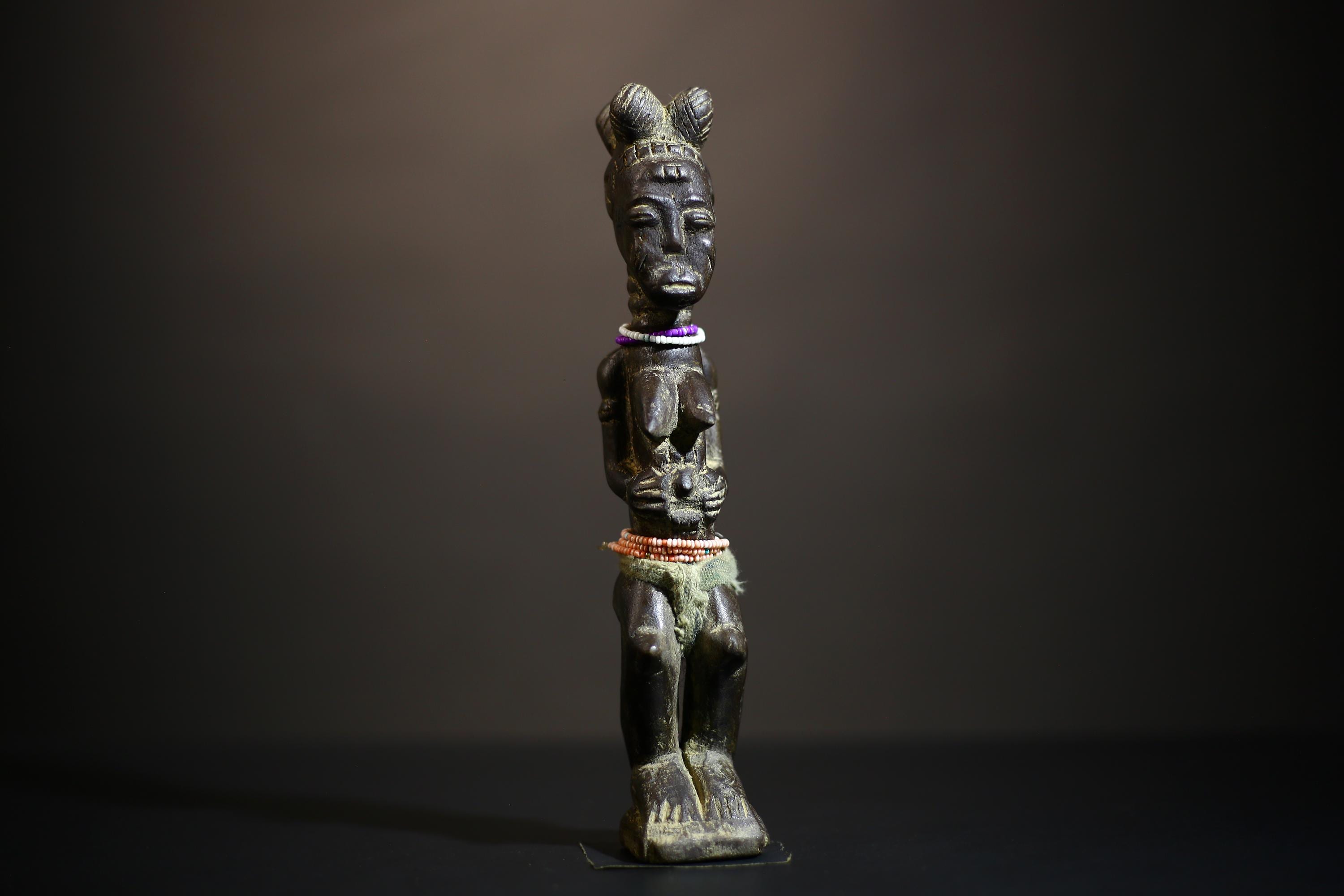 African Koulango Statue | Burkina Faso Wood Art | Hand Carved Traditions | Unique Tribal Decor | Ethnic Home Accessories-G4716