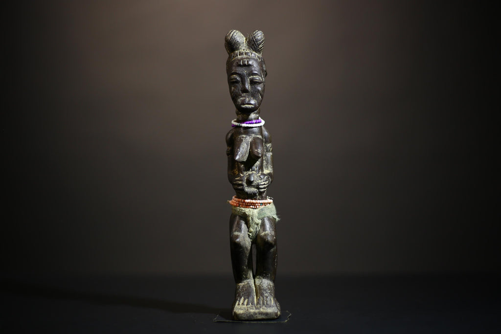 African Koulango Statue | Burkina Faso Wood Art | Hand Carved Traditions | Unique Tribal Decor | Ethnic Home Accessories-G4716