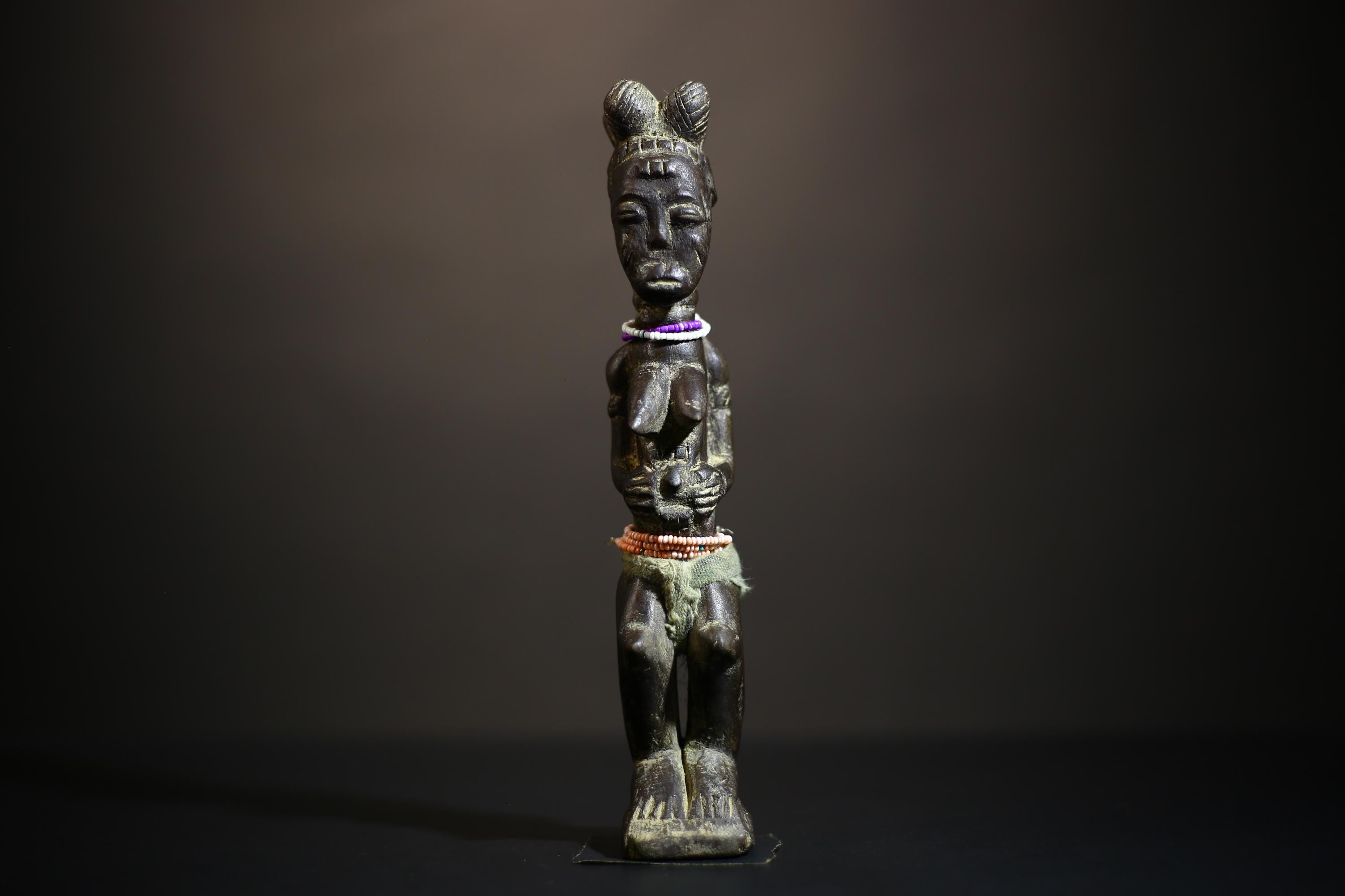 African Koulango Statue | Burkina Faso Wood Art | Hand Carved Traditions | Unique Tribal Decor | Ethnic Home Accessories-G4716