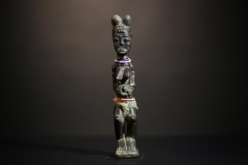 African Koulango Statue | Burkina Faso Wood Art | Hand Carved Traditions | Unique Tribal Decor | Ethnic Home Accessories-G4716