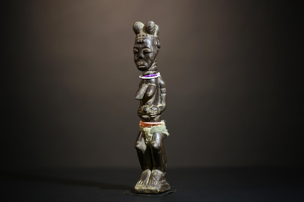 African Koulango Statue | Burkina Faso Wood Art | Hand Carved Traditions | Unique Tribal Decor | Ethnic Home Accessories-G4716