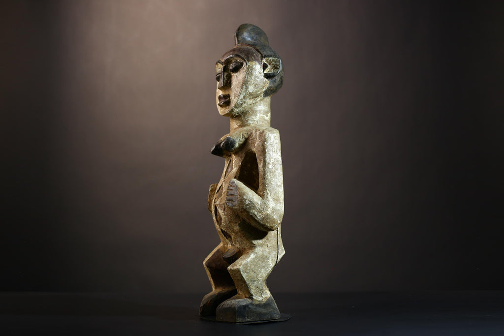 African Handcrafted Wood Sculpture | Mbete Statuette Art | Unique Gabon Congo Decoration | Cultural Home Decor | Artisan Gift-G4847
