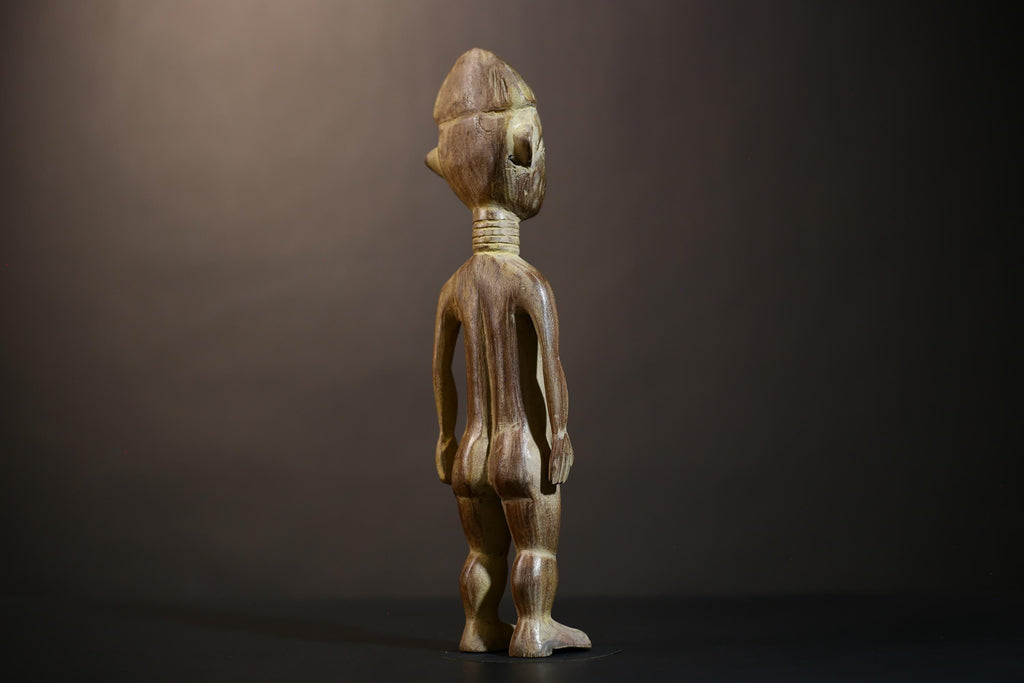 African Kongo Male Statue | Handcrafted Sculpture | Rare Luba Tribal Art | Unique Decor Piece | Artisan Gift for Collectors  -G4845